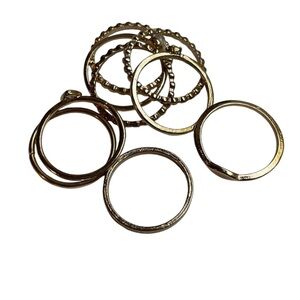 Faux gold rings 9 pack